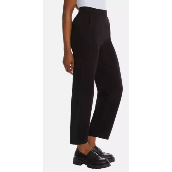 GLORIA VANDERBILT Wide Leg Ankle Cropped Ponte Pants Sz M Blk Tummy Control NWT - Picture 3 of 11